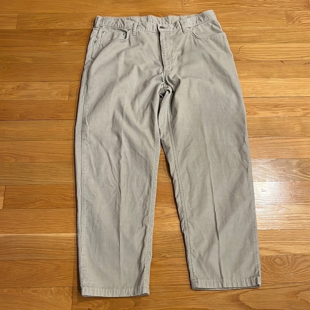 Lands’ End men corduroy beige pants size 38 .
